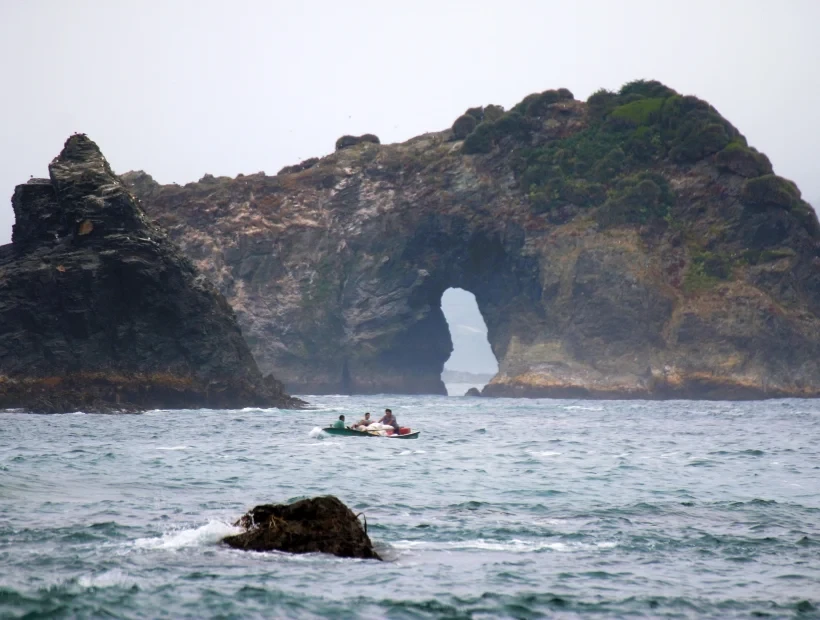 Playa Estaquilla costa patagónica arena gris Océano Pacífico sur Chile Los Lagos